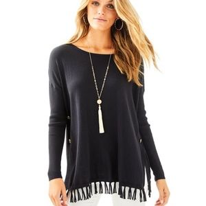 Lilly Pulitzer Ramona Fringe Sweater Pullover NWT